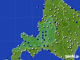 道央のアメダス実況(風向・風速)(2015年10月11日)