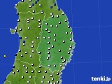 2015年10月11日の岩手県のアメダス(風向・風速)