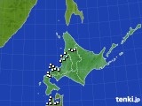 北海道地方のアメダス実況(降水量)(2015年10月12日)