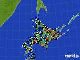 北海道地方のアメダス実況(日照時間)(2015年10月12日)