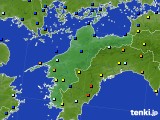 2015年10月12日の愛媛県のアメダス(日照時間)