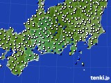 東海地方のアメダス実況(風向・風速)(2015年10月12日)