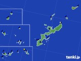沖縄県のアメダス実況(風向・風速)(2015年10月12日)