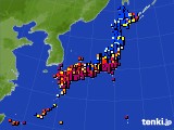 アメダス実況(日照時間)(2015年10月13日)