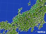 北陸地方のアメダス実況(風向・風速)(2015年10月13日)