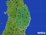 岩手県のアメダス実況(日照時間)(2015年10月14日)