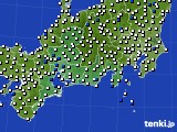 東海地方のアメダス実況(風向・風速)(2015年10月14日)