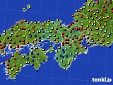 2015年10月15日の近畿地方のアメダス(日照時間)