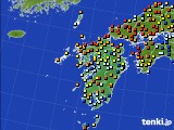 九州地方のアメダス実況(日照時間)(2015年10月15日)