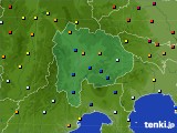 山梨県のアメダス実況(日照時間)(2015年10月15日)