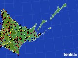 2015年10月15日の道東のアメダス(日照時間)