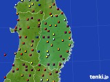 岩手県のアメダス実況(日照時間)(2015年10月15日)