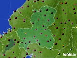 2015年10月16日の岐阜県のアメダス(日照時間)