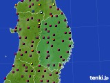 岩手県のアメダス実況(日照時間)(2015年10月16日)