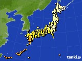 アメダス実況(気温)(2015年10月16日)