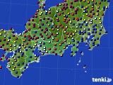 東海地方のアメダス実況(日照時間)(2015年10月17日)