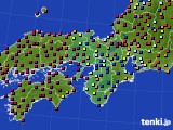 2015年10月17日の近畿地方のアメダス(日照時間)