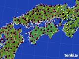 四国地方のアメダス実況(日照時間)(2015年10月17日)