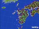 2015年10月17日の九州地方のアメダス(日照時間)