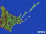 2015年10月17日の道東のアメダス(日照時間)