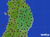 岩手県のアメダス実況(日照時間)(2015年10月17日)