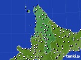 道北のアメダス実況(風向・風速)(2015年10月17日)