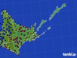 道東のアメダス実況(日照時間)(2015年10月18日)