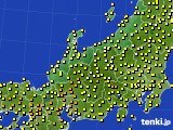 北陸地方のアメダス実況(気温)(2015年10月18日)