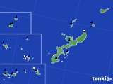 沖縄県のアメダス実況(風向・風速)(2015年10月18日)