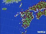 九州地方のアメダス実況(日照時間)(2015年10月19日)