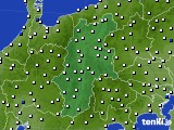 長野県のアメダス実況(風向・風速)(2015年10月19日)