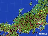 北陸地方のアメダス実況(日照時間)(2015年10月20日)