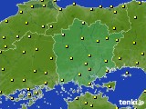 2015年10月20日の岡山県のアメダス(気温)