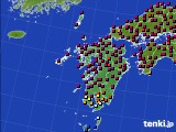 2015年10月21日の九州地方のアメダス(日照時間)