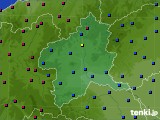 群馬県のアメダス実況(日照時間)(2015年10月21日)