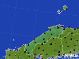 島根県のアメダス実況(日照時間)(2015年10月21日)