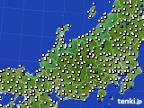 北陸地方のアメダス実況(風向・風速)(2015年10月21日)