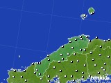 2015年10月21日の島根県のアメダス(風向・風速)