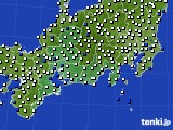 東海地方のアメダス実況(風向・風速)(2015年10月22日)