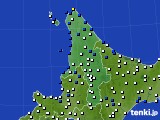 2015年10月22日の道北のアメダス(風向・風速)