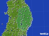 2015年10月22日の岩手県のアメダス(風向・風速)