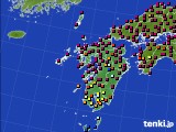 2015年10月23日の九州地方のアメダス(日照時間)