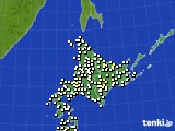 2015年10月23日の北海道地方のアメダス(気温)