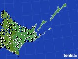 道東のアメダス実況(風向・風速)(2015年10月23日)