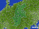 長野県のアメダス実況(風向・風速)(2015年10月24日)