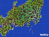 2015年10月25日の関東・甲信地方のアメダス(日照時間)