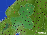 2015年10月25日の岐阜県のアメダス(日照時間)