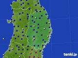 岩手県のアメダス実況(日照時間)(2015年10月25日)