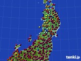 2015年10月26日の東北地方のアメダス(日照時間)