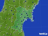 2015年10月26日の宮城県のアメダス(風向・風速)